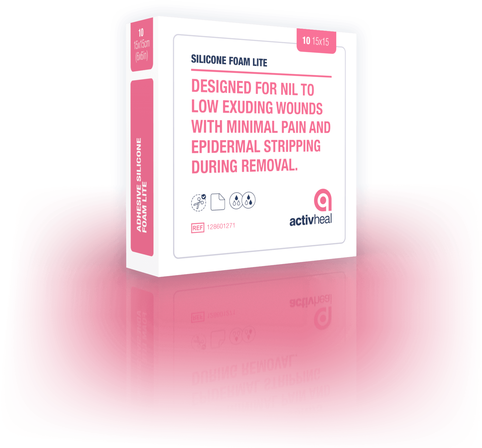 MEDSTOCK Silicone Foam Dressings 4x4 Inch - Pack Of 10 Waterproof Wound Care With Border