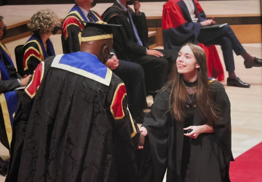Katie Harris receives BSc in Digital & Technology Solutions with First Class Honours